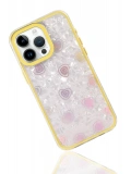 Newface Apple iPhone 15 Pro Max Lumi Desenli Kapak - Sarı