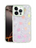 Newface Apple iPhone 15 Pro Max Lumi Desenli Kapak - Yeşil