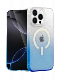 Newface Apple iPhone 15 Pro Max Pummel Shiny Magsafe Kapak - Mavi