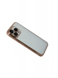 Newface Apple iPhone 15 Pro Max Razer Lensli Silikon - Çöl Titanyum