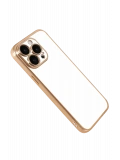 Newface Apple iPhone 15 Pro Max Razer Lensli Silikon - Gold