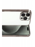 Newface Apple iPhone 15 Pro Max Razer Lensli Silikon - Titan Gri