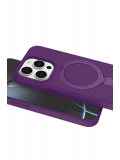 Newface Apple iPhone 15 Pro Max Regal Magsafe Standlı Kapak - Derin Mor