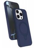 Newface Apple iPhone 15 Pro Max Regal Magsafe Standlı Kapak - Lacivert