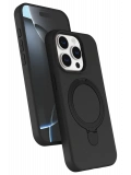 Newface Apple iPhone 15 Pro Max Regal Magsafe Standlı Kapak - Siyah