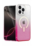 Newface Apple iPhone 15 Pro Pummel Shiny Magsafe Kapak - Pembe