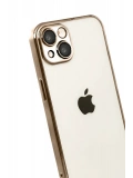 Newface Apple iPhone 15 Razer Lensli Silikon - Çöl Titanyum