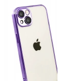 Newface Apple iPhone 15 Razer Lensli Silikon - Mor