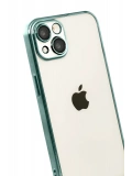 Newface Apple iPhone 15 Razer Lensli Silikon - Yeşil