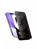 Newface Apple iPhone 16 5D Privacy Diamond Hayalet Cam Ekran Koruyucu
