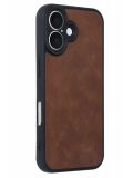 Newface Apple iPhone 16 Kılıf Aras Deri Kapak - Taba