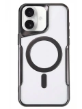 Newface Apple iPhone 16 Kılıf Boyi Magsafe Silikon Kapak - Siyah