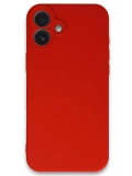 Newface Apple iPhone 16 Kılıf First Silikon - Kırmızı