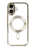 Newface Apple iPhone 16 Kılıf Kross Magneticsafe Kapak - Gold