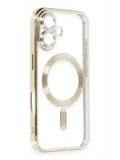 Newface Apple iPhone 16 Kılıf Kross Magneticsafe Kapak - Gold