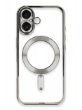 Newface Apple iPhone 16 Kılıf Kross Magneticsafe Kapak - Gümüş