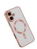 Newface Apple iPhone 16 Kılıf Kross Magneticsafe Kapak - Rose