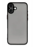 Newface Apple iPhone 16 Kılıf Montreal Silikon Kapak - Siyah