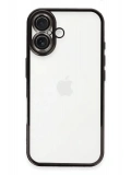 Newface Apple iPhone 16 Kılıf Razer Lensli Silikon - Siyah