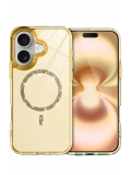 Newface Apple iPhone 16 Live Diamond Magsafe Kapak - Sarı