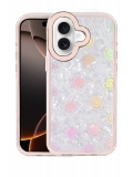 Newface Apple iPhone 16 Lumi Desenli Kapak - Pembe