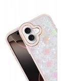 Newface Apple iPhone 16 Lumi Desenli Kapak - Pembe