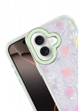 Newface Apple iPhone 16 Lumi Desenli Kapak - Yeşil