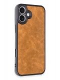 Newface Apple iPhone 16 Plus Kılıf Aras Deri Kapak - Taba