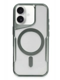 Newface Apple iPhone 16 Plus Kılıf Boyi Magsafe Silikon Kapak - Yeşil