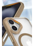 Newface Apple iPhone 16 Plus Kılıf Enka Magsafe Silikon Kılıf - Şeffaf