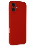 Newface Apple iPhone 16 Plus Kılıf First Silikon - Kırmızı