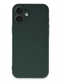 Newface Apple iPhone 16 Plus Kılıf First Silikon - Koyu Yeşil