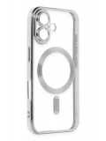 Newface Apple iPhone 16 Plus Kılıf Kross Magneticsafe Kapak - Gümüş