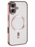 Newface Apple iPhone 16 Plus Kılıf Kross Magneticsafe Kapak - Pembe