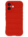 Newface Apple iPhone 16 Plus Kılıf Optimum Silikon - Kırmızı