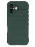 Newface Apple iPhone 16 Plus Kılıf Optimum Silikon - Koyu Yeşil