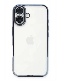 Newface Apple iPhone 16 Plus Kılıf Razer Lensli Silikon - Açık Mavi
