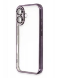Newface Apple iPhone 16 Plus Kılıf Razer Lensli Silikon - Mor
