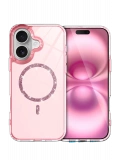 Newface Apple iPhone 16 Plus Live Diamond Magsafe Kapak - Pembe