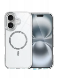 Newface Apple iPhone 16 Plus Live Diamond Magsafe Kapak - Şeffaf
