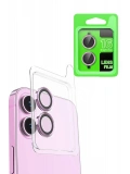 Newface Apple iPhone 16 Plus Raze Metal Kamera Lens - Pembe