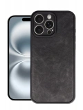 Newface Apple iPhone 16 Pro Kılıf Aras Deri Kapak - Siyah