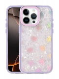Newface Apple iPhone 16 Pro Lumi Desenli Kapak - Mor
