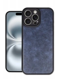 Newface Apple iPhone 16 Pro Max Kılıf Aras Deri Kapak - Lacivert