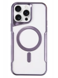 Newface Apple iPhone 16 Pro Max Kılıf Boyi Magsafe Silikon Kapak - Derin Mor