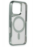 Newface Apple iPhone 16 Pro Max Kılıf Boyi Magsafe Silikon Kapak - Derin Mor