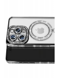 Newface Apple iPhone 16 Pro Max Kılıf Joke Simli Magneticsafe Kılıf - Siyah