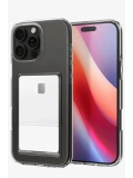 Newface Apple iPhone 16 Pro Max Kılıf Kart Şeffaf Silikon - Şeffaf