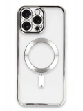 Newface Apple iPhone 16 Pro Max Kılıf Kross Magneticsafe Kapak - Gümüş
