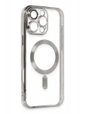 Newface Apple iPhone 16 Pro Max Kılıf Kross Magneticsafe Kapak - Titan Gri